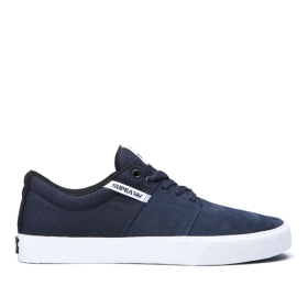 Mens Supra Low Top Shoes STACKS II VULC Navy/White/white | AU-48115